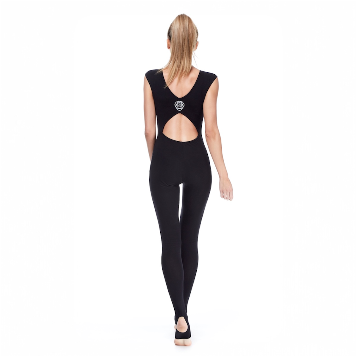 Black Jumpsuit with Half-Open Back