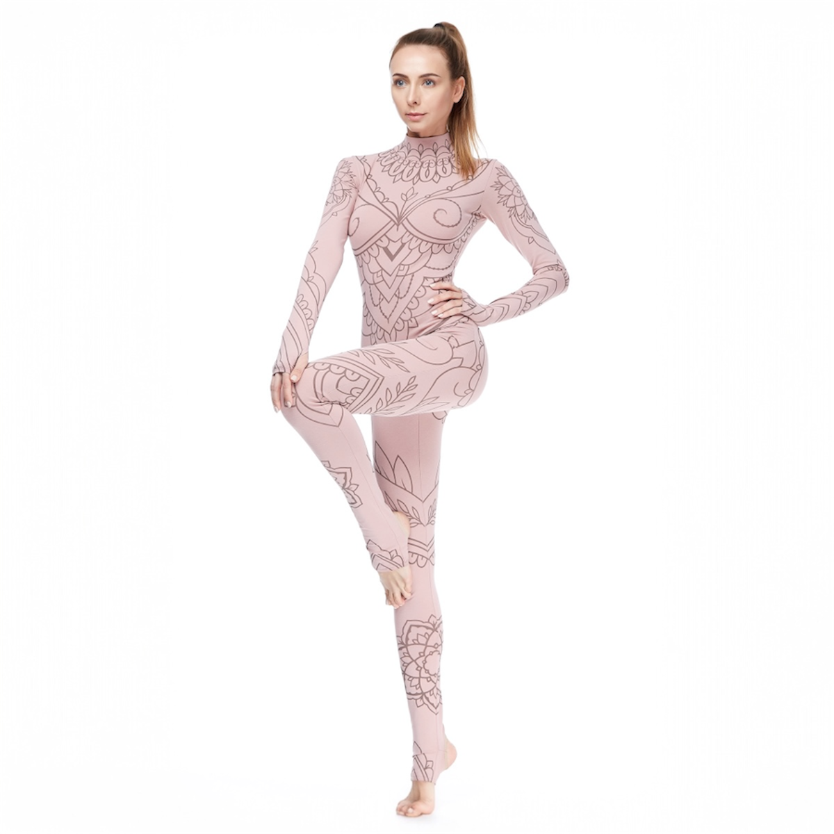 Mehndi Jumpsuit with Long Sleeves