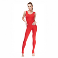 Red Jumpsuit with Open Back